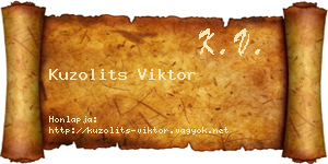 Kuzolits Viktor névjegykártya